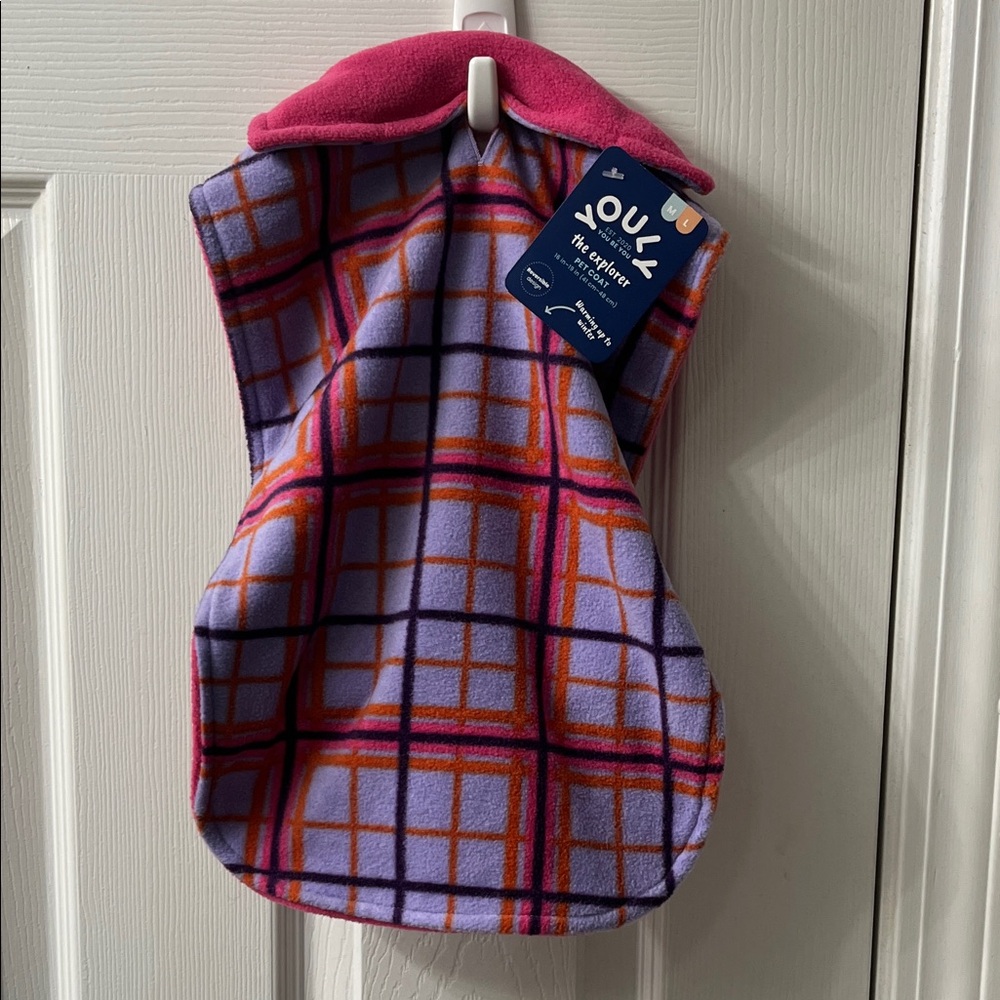 💕REVERSIBLE Vibrant Plaid Dog Hoodie in Lilac, Pink and Purple by  Youly 💜🐶🩷